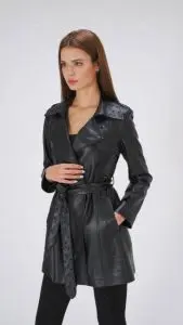 New Leather Jackets Stylish COOL Casual Black long Marie Mcgrath 2020