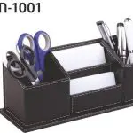 promotional artificial leather table top office set orn-1001