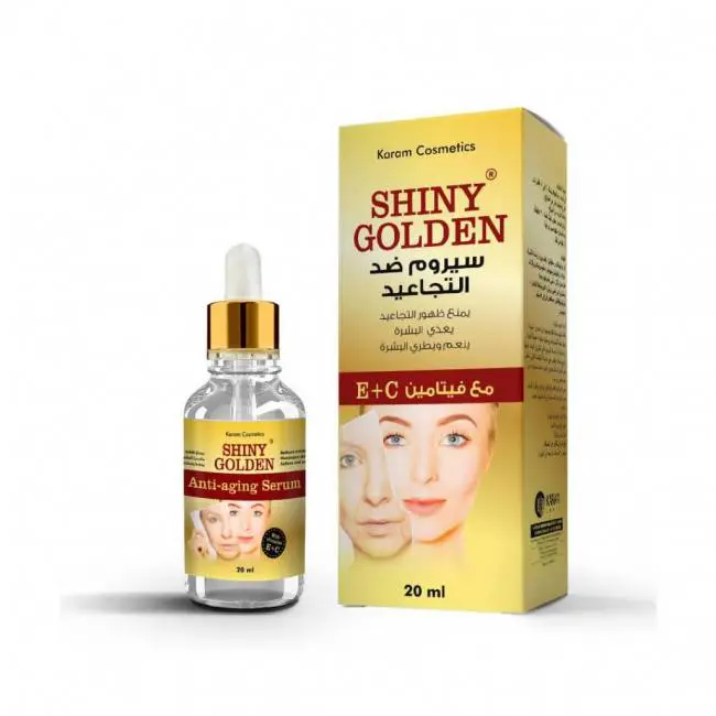 anti aging skin care vitamin e+c serum new shiny golden 20 ml