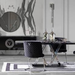 Versace Dining Set Furniture Modern Stylish Black 9 Pieces 13 From Turkey versace dining set furniture modern stylish black 9 pieces