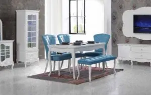 Modern Dining Room SWAN Set Furniture High Quality Design 5 Pieces 