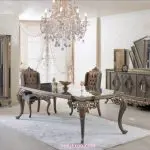 Galaksi Classical Dining Table Set NEW Royal Wonderful Design  2047