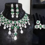 Florence Bridal Green Royal Jewellery Set Zirconium Stones Amazing 21