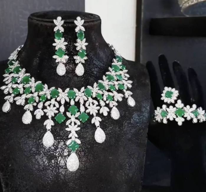 Florence bridal green royal jewell