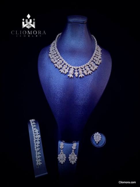extreme memorable cliomora jewelry set cz cubic zirconia zks63