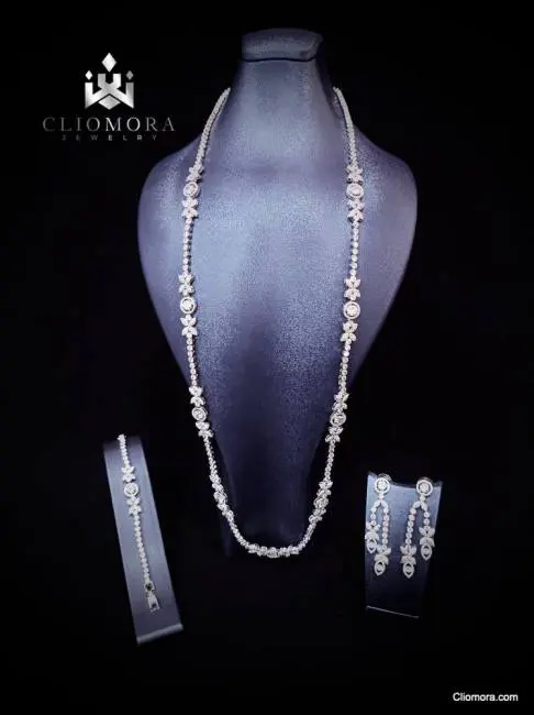 incredible cliomora jewelry set cz cubic zirconia zks62