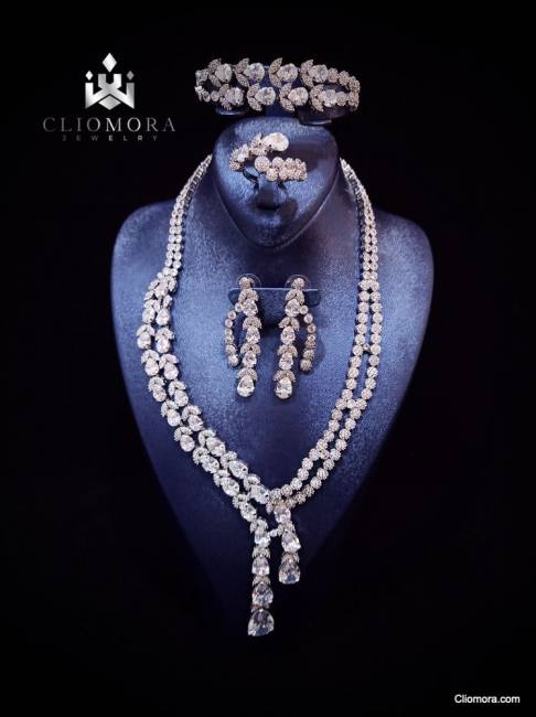 exceptional cliomora jewelry set cz cubic zirconia zks61