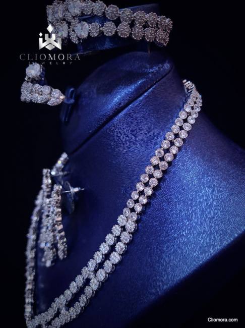 exceptional cliomora jewelry set cz cubic zirconia zks61