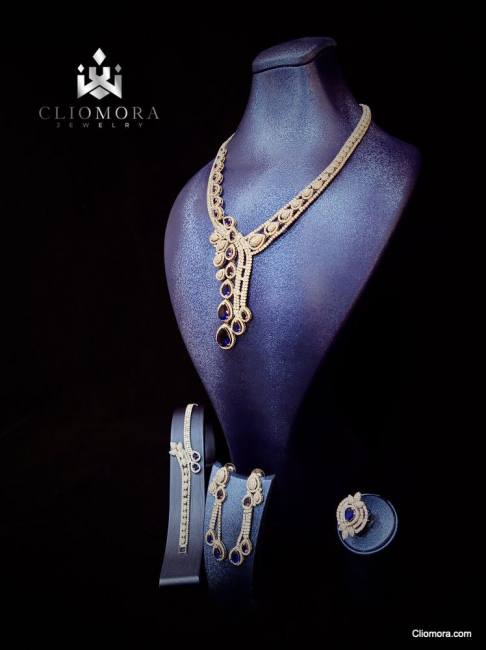 notable marvelous jewelry set cliomora cz cubic zirconia zks58