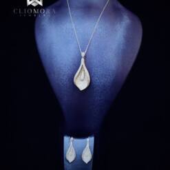 delightful jewelry set cliomora cz cubic zirconia zks53