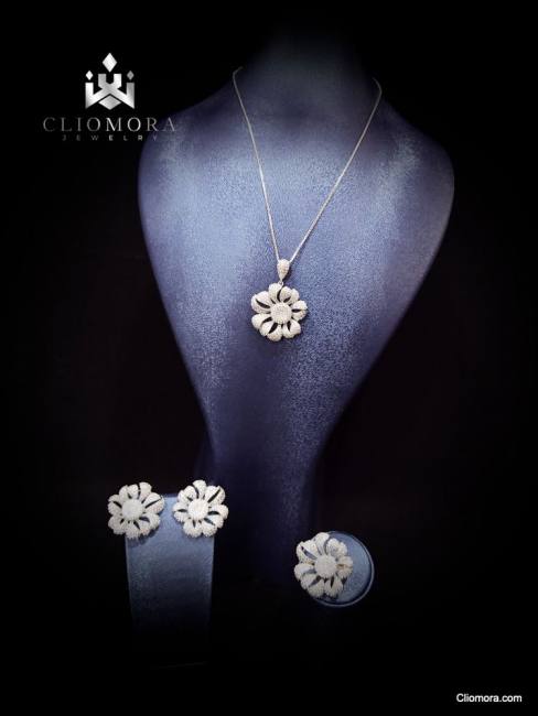 bright jewelry set lovely cliomora cz cubic zirconia zks50