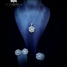 Bright Jewelry Set Lovely Cliomora CZ Cubic Zirconia ZKS50