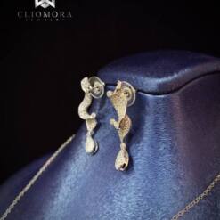 striking jewelry set rare cliomora cz cubic zirconia zks48