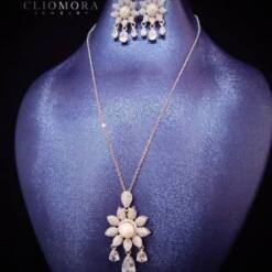 set di gioielli impressionante cliomora cz cubic zirconia zks44