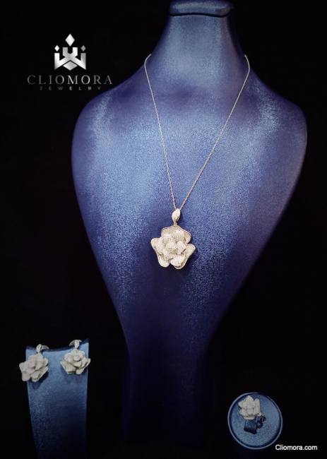 jewelry set peculiar cliomora cz cubic zirconia zks43