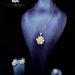 jewelry set peculiar cliomora cz cubic zirconia zks43