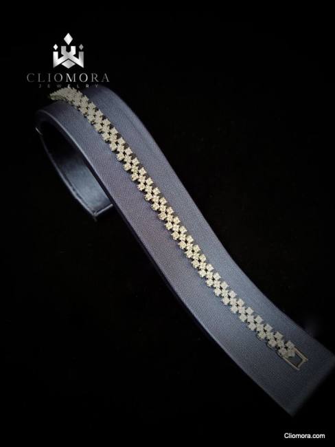gleaming bracelet shiny cliomora cz cubic zirconia zkb21