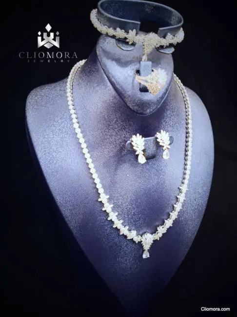 cliomora full bridal royal set fully made zirconium stones new 2021