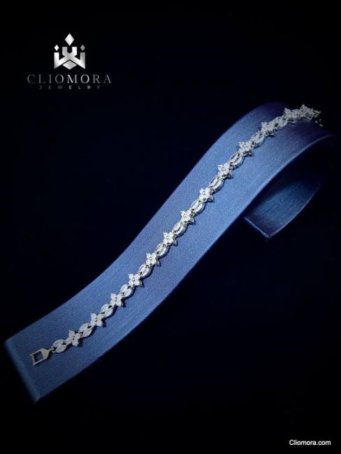classic  bracelet brilliant cliomora cz cubic zirconia zkb14