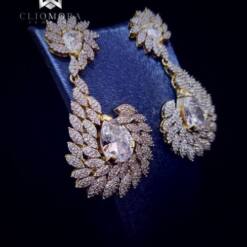 Luxurious Earnings Brilliant Cliomora Cz Cubic Zirconia Zke10 4 From Turkey luxurious earnings brilliant cliomora cz cubic zirconia zke10