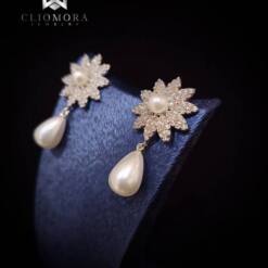 luxury earnings breathtaking cliomora cz cubic zirconia zke5