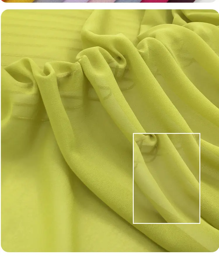Chiffon fabric 100% polyester mult