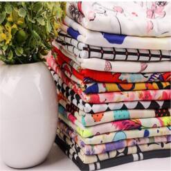 digital printed chiffon fabric high quality customized 100% polyester