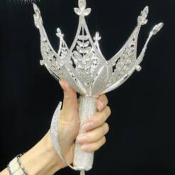 جا دسته گل عروس مجلل مکعبی زیرکونیا Adela - zh01