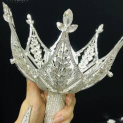 Elena Royal Sparkling Bridal Bouquet Holder Cubic Zirconia - Zh09 4 From Turkey adela luxurious cubic zirconia bridal bouquet holder - zh01