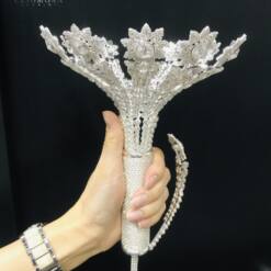Belle Fabulous Bridal Bouquet Holder Cubic Zirconia - Zh04 4 From Turkey adela luxurious cubic zirconia bridal bouquet holder - zh01