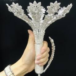 Adela 豪华立方氧化锆新娘花束架 - zh01