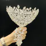 Aida Amazing Cubic Zirconia Bridal Bouquet Holder – ZH02