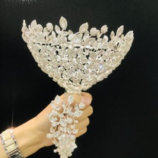 Aida Amazing Cubic Zirconia Bridal Bouquet Holder – ZH0...