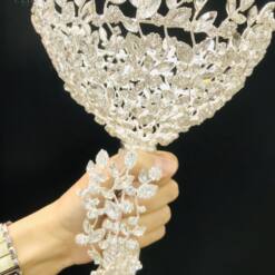 Aida Amazing Cubic Zirconia Bridal Bouquet Holder - Zh02 4 From Turkey adela luxurious cubic zirconia bridal bouquet holder - zh01