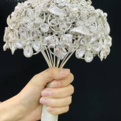 Adela Luxurious Cubic Zirconia Bridal Bouquet Holder - Zh01 3 From Turkey adela luxurious cubic zirconia bridal bouquet holder - zh01