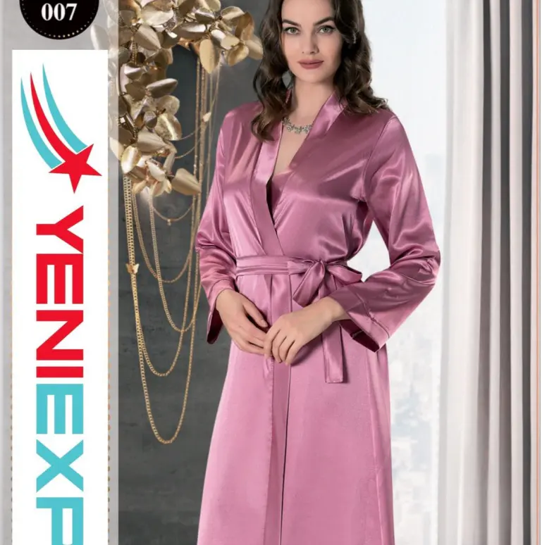 Plus Size Long Satin Nightgowns and Robes Images: