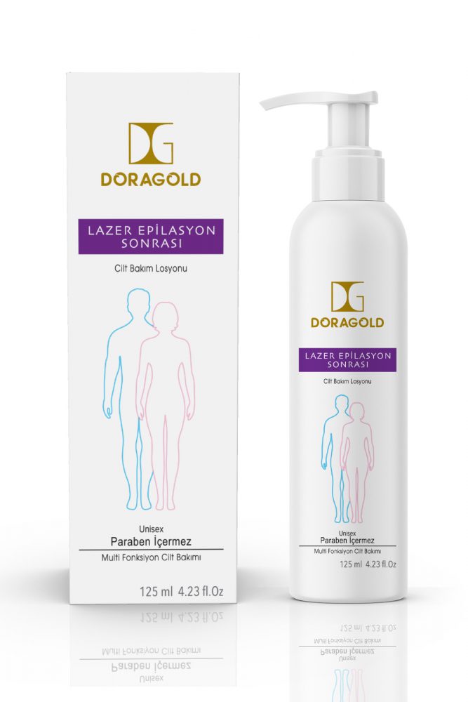 doragold post epilation lotion, after waxing skin moisturizer, non-greasy, all skin types cream, 125 ml