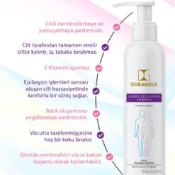 Doragold Post Epilation Lotion, After Waxing Skin Moisturizer, Non-Greasy, All Skin Types Cream, 125 Ml 2 From Turkey doragold post epilation lotion, after waxing skin moisturizer, non-greasy, all skin types cream, 125 ml