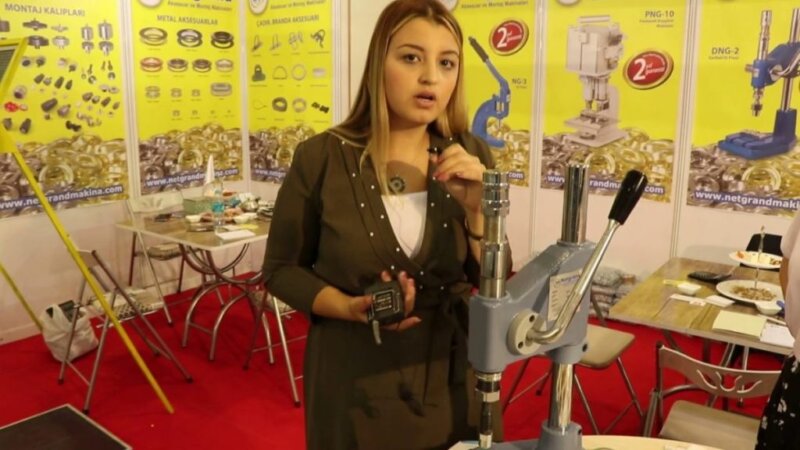 netgrand manual capsule riveting machine tarp demonstration - made in turkey for export    yeniexpo