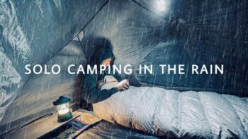 camping alone at the edge of amazing cliff • [4k] enjoying cold night and rain whole day • asmr