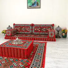 Traditional Middle Eastern Oriental Arabic Floor Seating 7pcs+ Sets