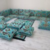 Traditionelle türkisch-arabische Bodensitzmöbel-Sets (7-teilig+) – Großhandel, 1 x 40-Fuß-Container, aus der Türkei Traditionelle nahöstliche orientalische arabische Bodenbestuhlung 7-teilige Sets