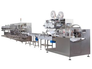 Máquina de fabricação de lenços umedecidos de alta velocidade totalmente computadorizada Linha de produtores de 20 mil a 140 mil pacotes por dia