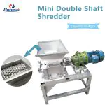 mini double shaft shredder 300kg/hr