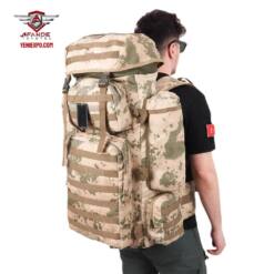 Military-Style 110L Backpack Is Perfect For Outdoor Sports And Hiking, With A Large Capacity And Camouflage Design. 10 From Turkey military 110 lt waterproof fabric operation bag - desert camouflage mountaineer soldier bag