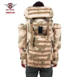 Military-Style 110L Backpack Is Perfect For Outdoor Sports And Hiking, With A Large Capacity And Camouflage Design. 9 From Turkey military 110 lt waterproof fabric operation bag - desert camouflage mountaineer soldier bag