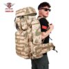 Military-Style 110L Backpack Is Perfect For Outdoor Sports And Hiking, With A Large Capacity And Camouflage Design. 7 From Turkey military 110 lt waterproof fabric operation bag - desert camouflage mountaineer soldier bag