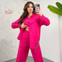 Premium Linen Set (Top And Pants 2 Pcs) For Women, Sizes 38-46 | King Fashion Wholesale 5 From Turkey premium linen shirts for elegant women, sizes 38-46 | king fashion wholesale