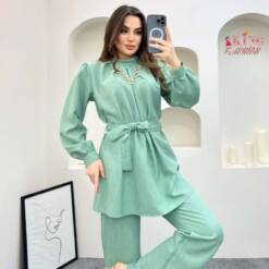 Elegant Women'S Linen Top &Amp; Pants Set, Sizes 38-46 By King Fashion Wholesale 4 From Turkey elegant women's linen top & pants set, sizes 38-46 by king fashion wholesale
