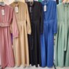 Langes Damenkleid aus Leinenstoff in den Größen 38–46 von King Fashion Wholesale